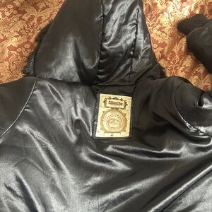 Avalanche Shiny Black Hooded Jacket